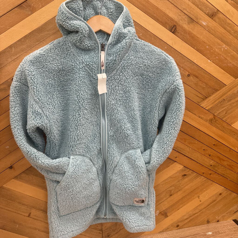 The North Face- Full zip Long Campshire Youth Hoodie- MSRP $110: Light Blue -children-MD Y