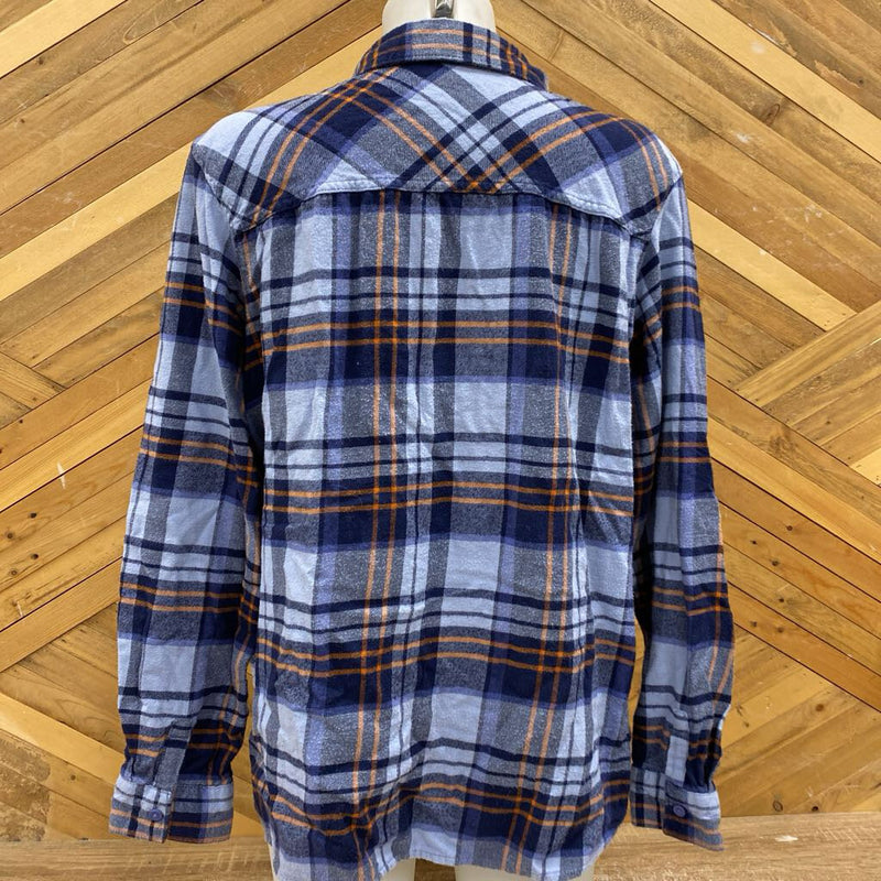 Columbia- button down flannel- MSRP $69: Blue -women-XK