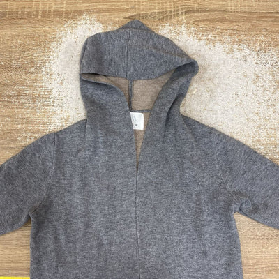 Zara- open hooded cardigan : Grey -children-7Y