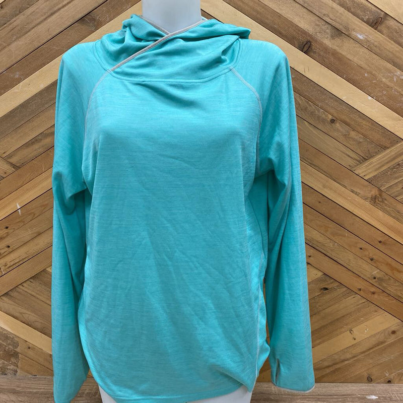 Patagonia- capaline sun hoodie- MSRP $125: Teal -women-XL