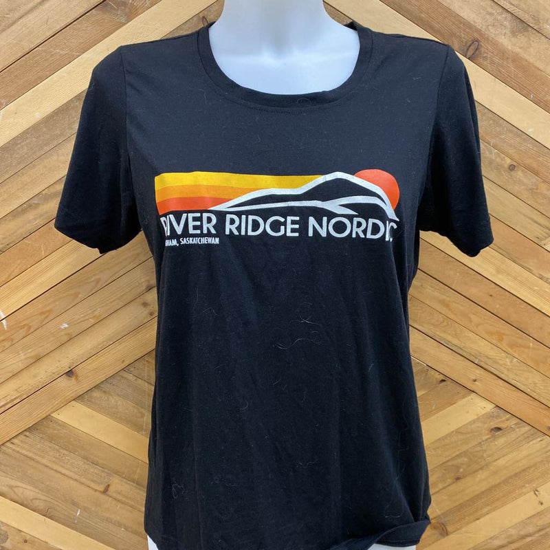 River Ridge - Nordic Ski T-shirt : Black -women-MD