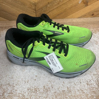 Brooks Ghost 14 - Running Shoes - MSRP $180: Neon Green/Black/White-unisex-9.5