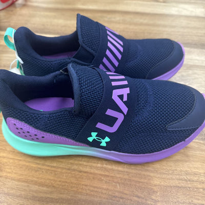 Under Armour - Surge kids shoes - MSRP $75: Blue/Purple/Mint green-children-5 youth