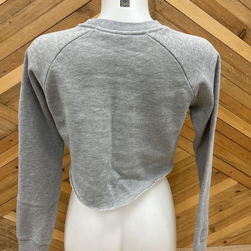 10 Tree- Cropped sweater- MSRP $78: Light Grey -women-XS