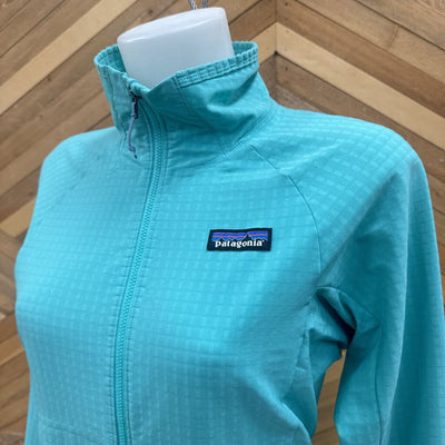 Patagonia - Women's R1 TechFace Grid Fleece Jacket - MSRP $215: Teal Blue-women-SM