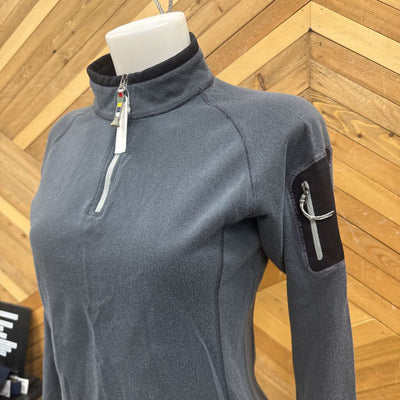 Sherpa - Women's 1/4-Zip Baselayer Top - MSRP $110: Grey-women-LG