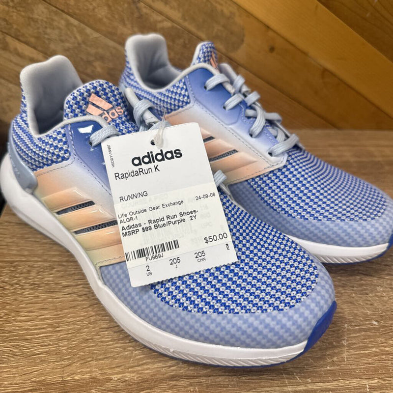 Adidas - Rapid Run Shoes- MSRP $89: Blue/Purple -children-2Y