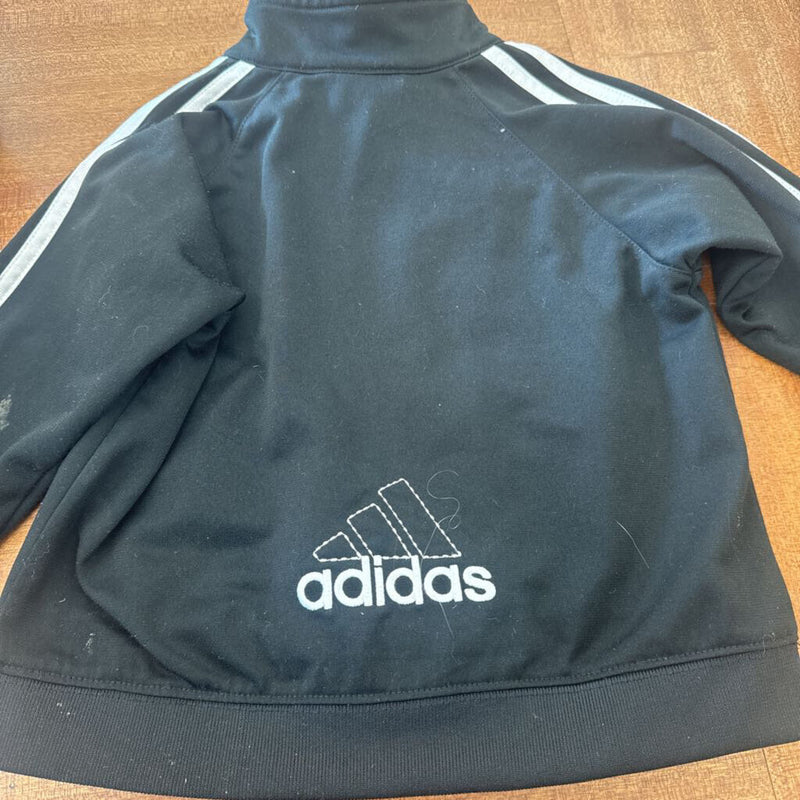 Adidas- Track Jacket: Black -children-18m