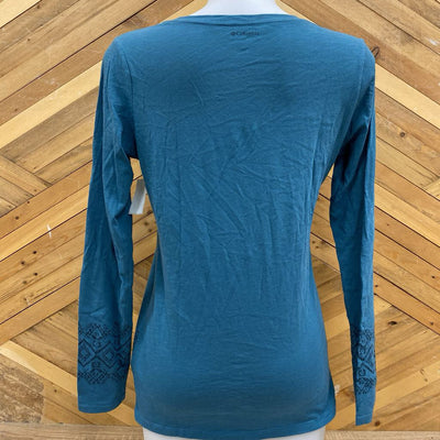 Columbia - Women's L/S Shirt - MSRP $45: Blue-women-SM