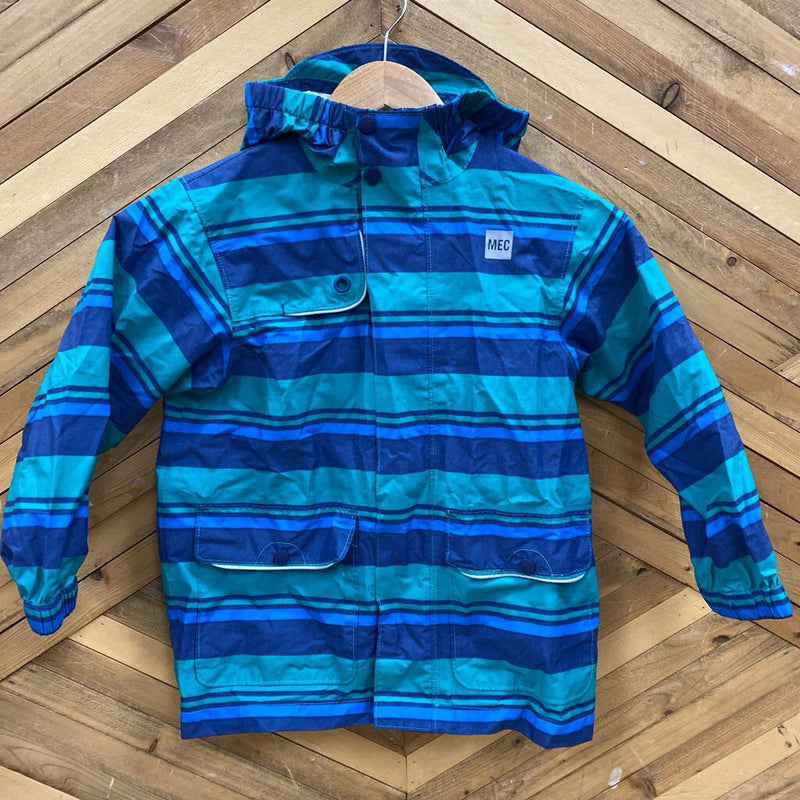 MEC - Kids Rain Jacket - MSRP $80: Blue/Green -children-6Y