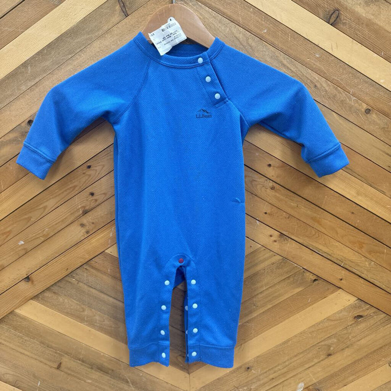 L.L. Bean - Base Layer Onesie - MSRP $55: Blue-infant-12M