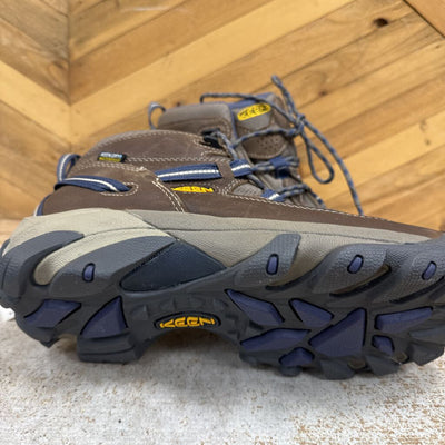 KEEN - Women's Targhee 11 Mid Hiking Boots - MSRP $230: Brown/Blue-women-W9