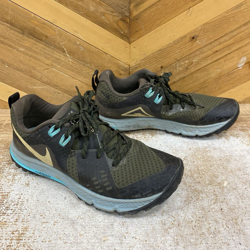 Nike - Trail Runners - MSRP $145: Green/Blue/Beige-women-8