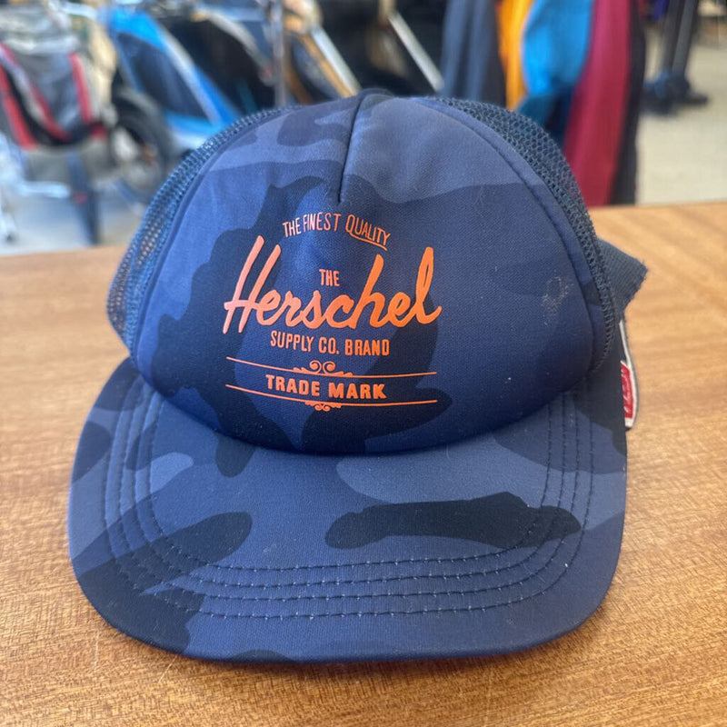 Herschel- childrens hat- MSRP$30: navy orange -children-toddler