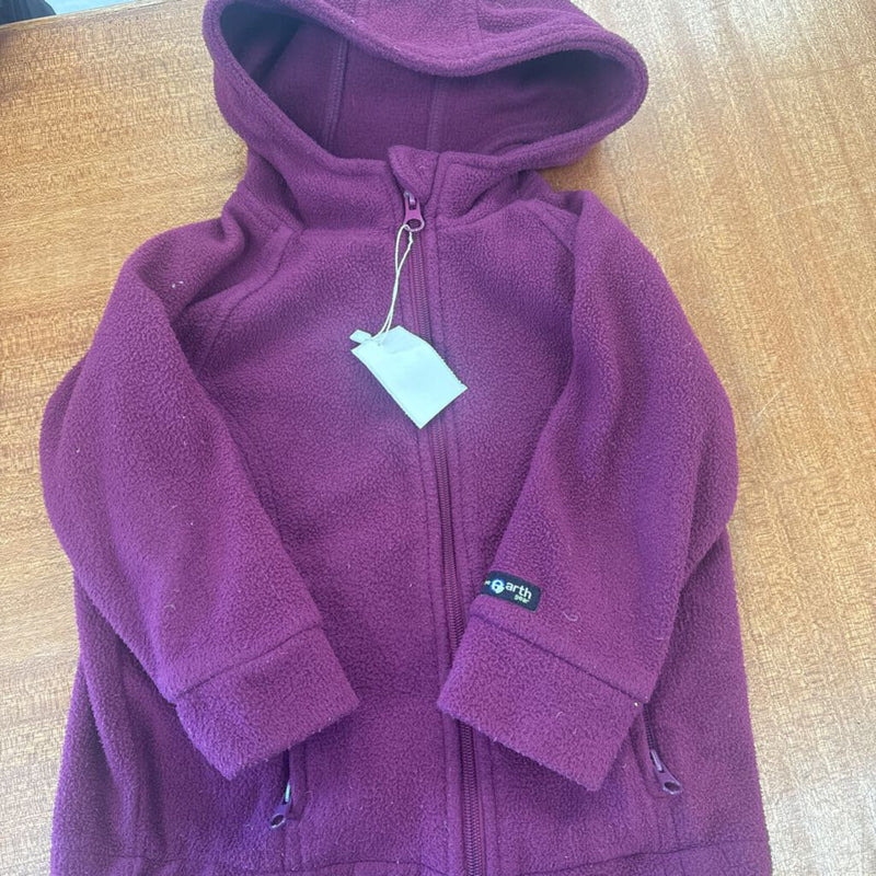 The Earth Gear- Fleece Zip Hoodie: Purple -children-3T