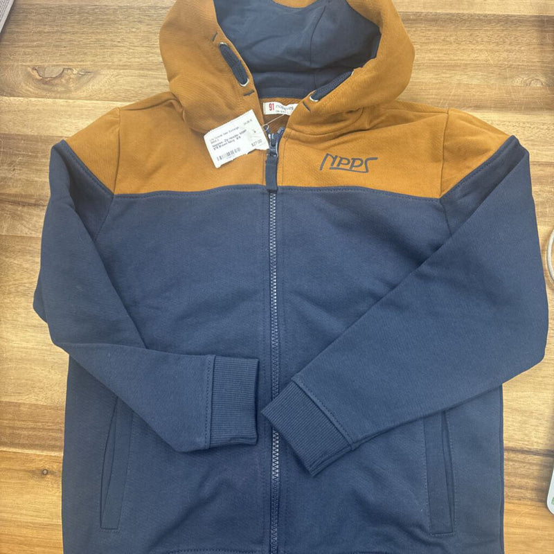 Noppies- Zip Hoodie- MSRP $78: Brown Navy -children-8/9