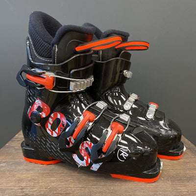 Rossignol - Kid's Comp J3 Downhill Ski Boots - MSRP $160: Black/Red-children-21.5