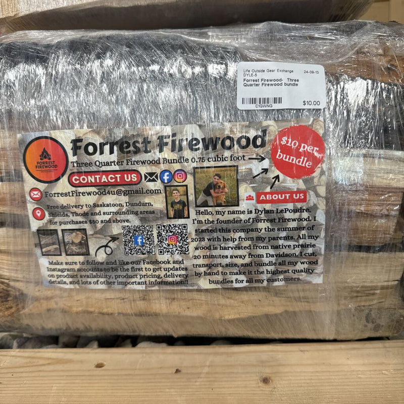 Forrest Firewood- Three Quarter Firewood bundle: -unisex-