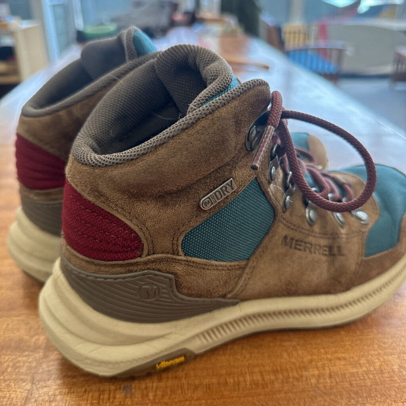 Merrell- mid hiking boot- MSRP $ 190: Brown Teal -women-6.5