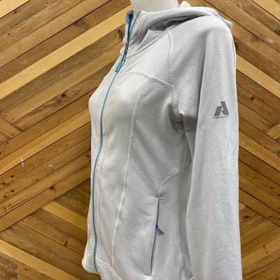 Eddie Bauer - Women's First Ascent Full-Zip Grid Fleece - MSRP comp $165: Light Grey/Blue-women-MD