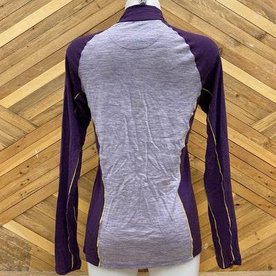 Icebreaker- Merino GT 1/4 zip- MSRP $ 149: Purple -women-MD