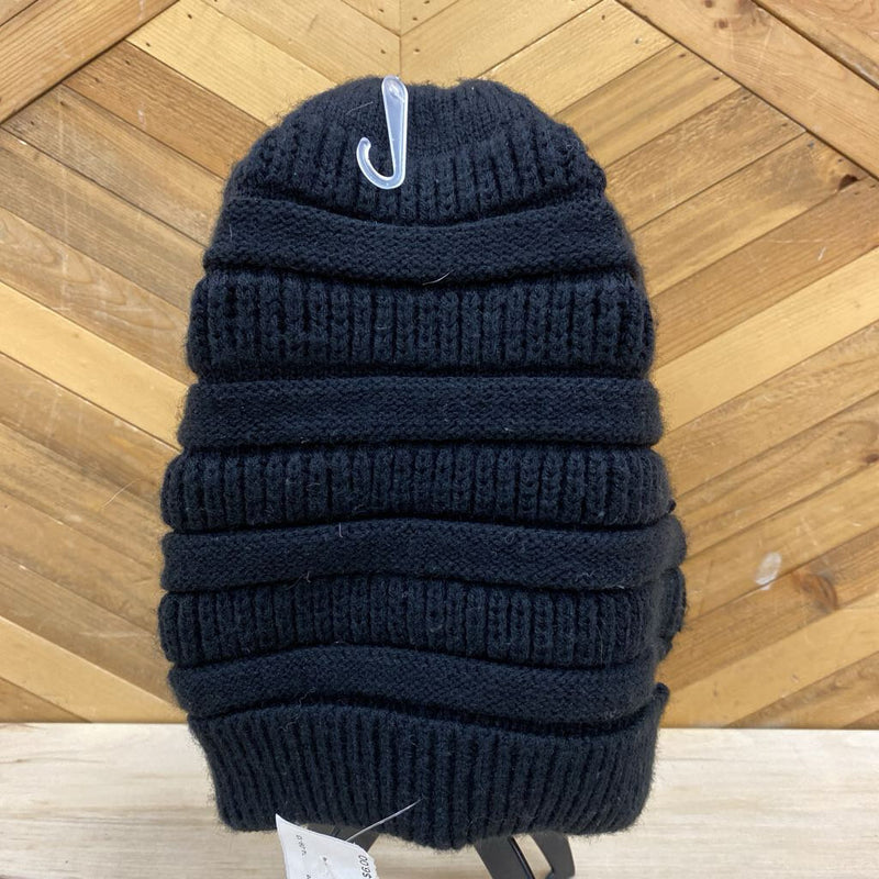 Knit Toque: Black-unisex-