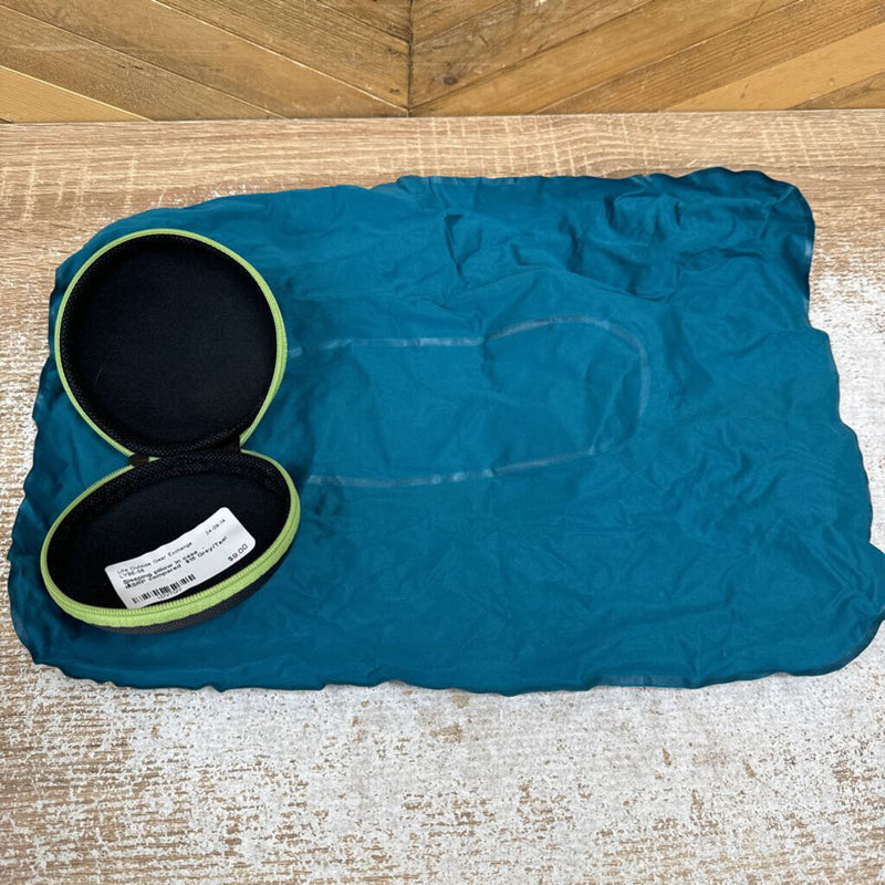 Sleeping pillow in case - MSRP compared $15: Grey/Teal--