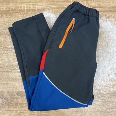 Kids Softshell Pants: Black/Blue/Orange-children-XL