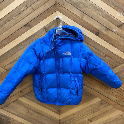 The North Face - Kid's Reversible Puffer Jacket : Blue/White-children-SM