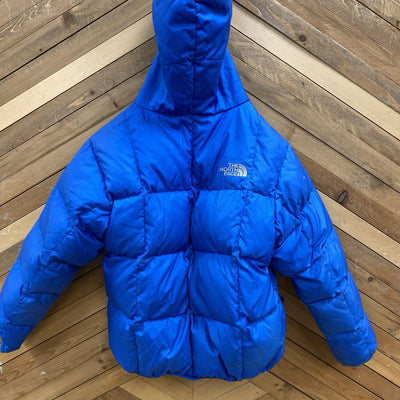 The North Face - Kid's Reversible Puffer Jacket : Blue/White-children-SM
