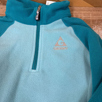 Gerry - Kid's 1/4-Zip Fleece: Light Blue/Teal-children-LG (10/12)