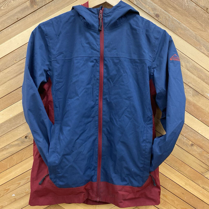 MCKinley- Rain shell Youth- MSRP $60: Navy Burgundy -children-LG Y