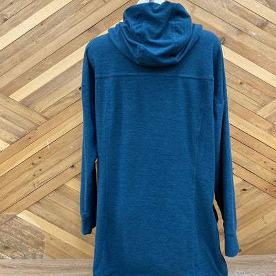 Toad & Co - Women's Hooded Sweater Dress - MSRP $185: Teal Blue-women-XL