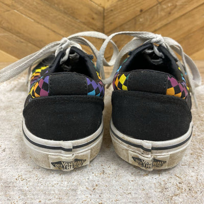 Vans - Kid's Checkerboard Shoes - MSRP $55: Black/Multi-children-2Y