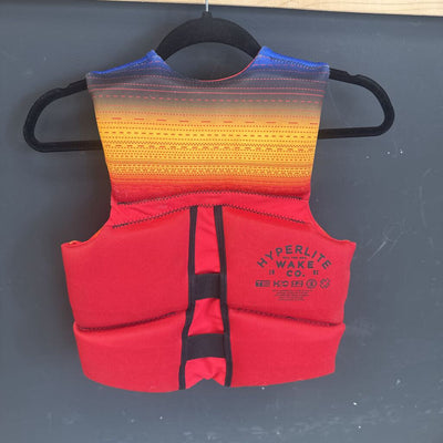 HyperLite - Kid's PFD - MSRP $80: Red/Yellow/Blue-children-Youth (55-88lbs)