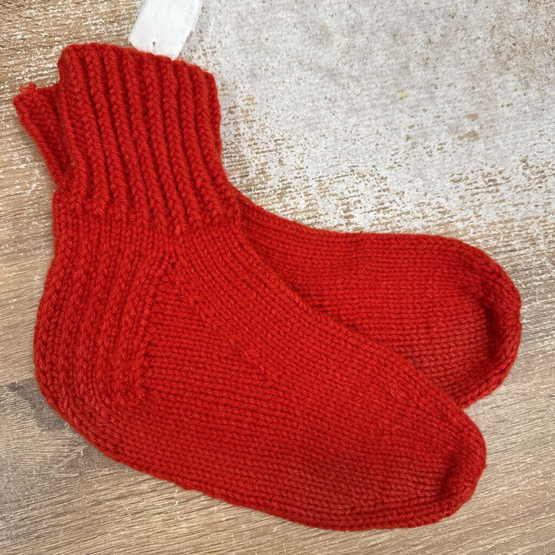 Knit Socks: Red-unisex-