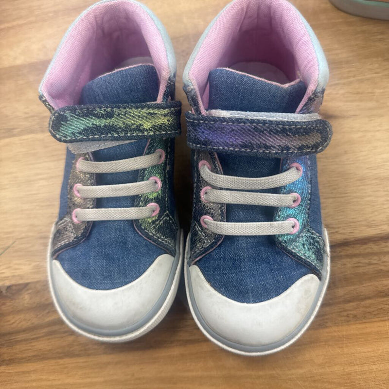 See kai run- peyton high top shoe- MSRP $70: rainbow -children-6T