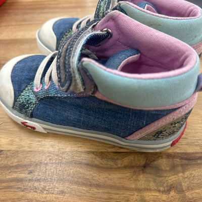 See kai run- peyton high top shoe- MSRP $70: rainbow -children-6T