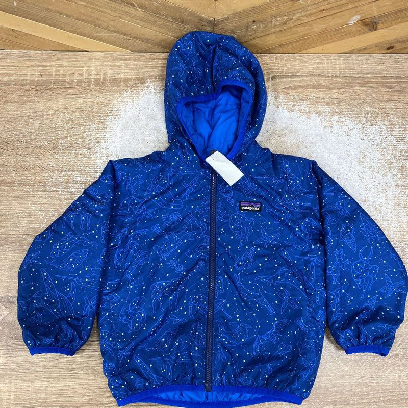 Patagonia- nano puff reversible hooded jacket-MSRP compared $129 : Blue -children-3T