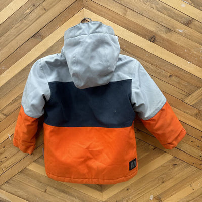 Monster- Insulated winter jacket: Grey orange-children-5T