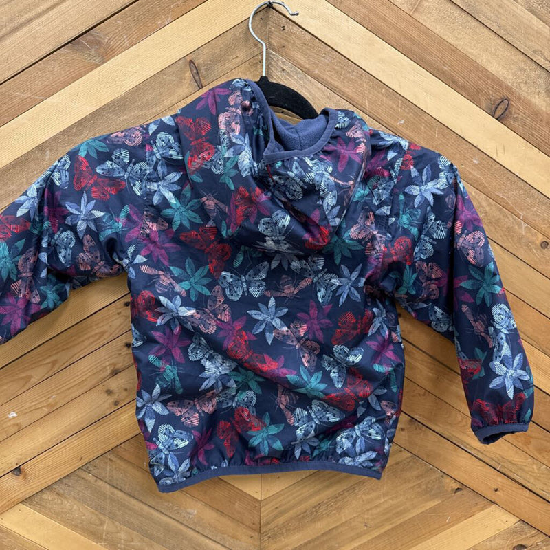 Columbia - Kids Fleece-Lined Windbreaker Jacket - MSRP $65: Blue/Floral-children-3T