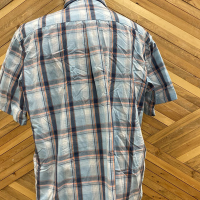 Dickies - Men's Button Up Shirt - MSRP $40: Vlue/Orange-men-LG