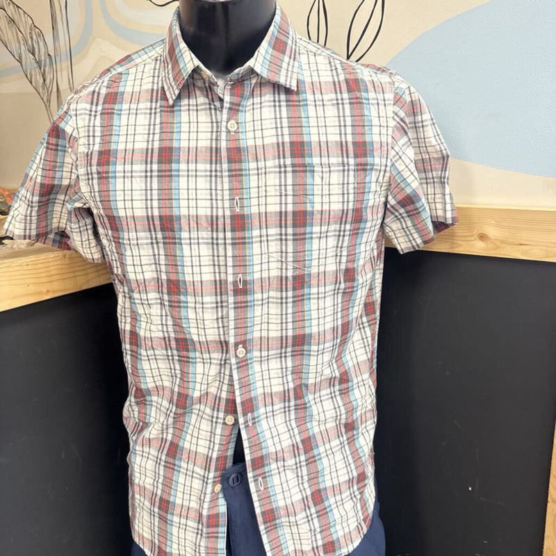 The North Face - Plaid Button Shirt - MSRP$89: White/Red/Blue-men-SM