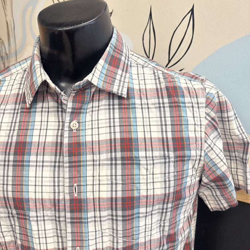 The North Face - Plaid Button Shirt - MSRP$89: White/Red/Blue-men-SM