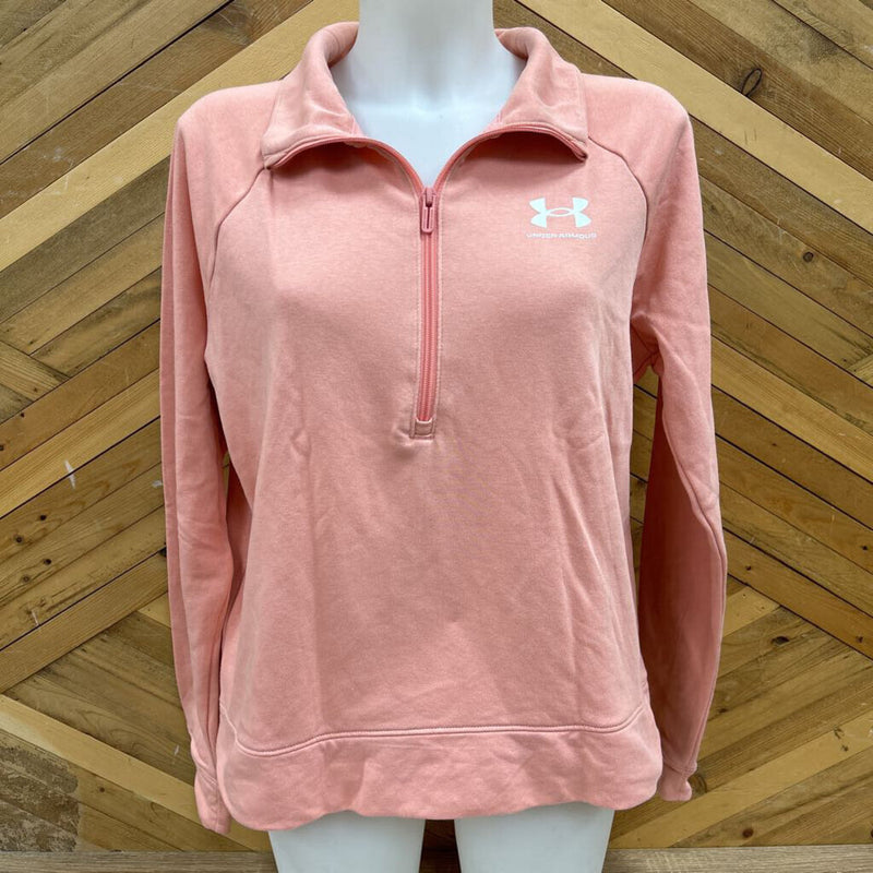 Under Armour - 1/4 zip sweater : Pink-women-LG