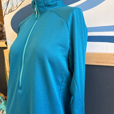 MEC - Women's 1/2-Zip Grid Fleece - MSRP $100: Teal Blue-women-XL