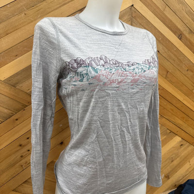 Icebreaker - Women's Merino 200 L/S Baselayer Top - MSRP $130: Grey/Purple/Green/Pink-women-MD