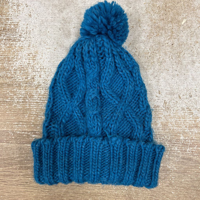 Toque w/ Pom Pom: Blue-unisex-