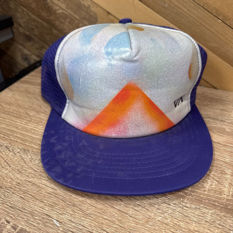 RVCA- Trucker Hat - MSRP $40: Purple/Orange-women-