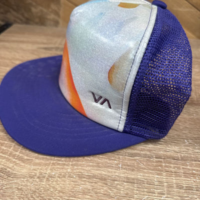 RVCA- Trucker Hat - MSRP $40: Purple/Orange-women-